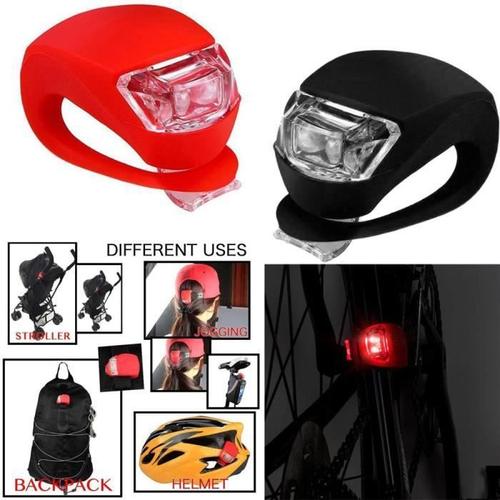 Led Silicone Vélo De Montagne Bicyclette Avant Arrière Lumières Ensemble Pousser Cycle Lumière Fkt32