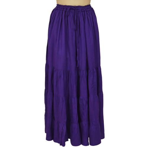 Bimba Boho Maxi Longue Flaired Jupe Lastique De Rayonne Femmes Jupes Bohmes