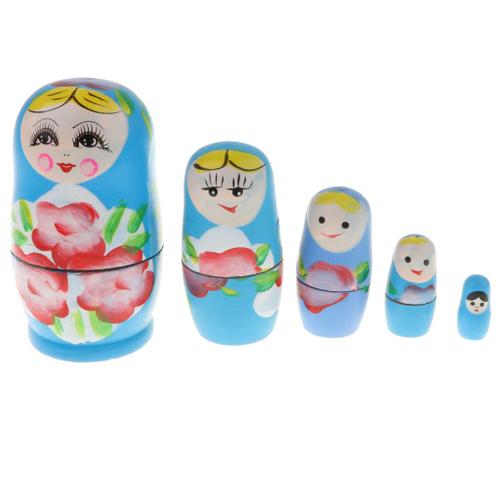 Rouge 8 en 1 poupée gigognes russe Babushka matriochka empilage poupées
