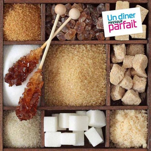 Paris Prix - Lot De 20 Serviettes En Papier "Sucres" 38x38cm Naturel