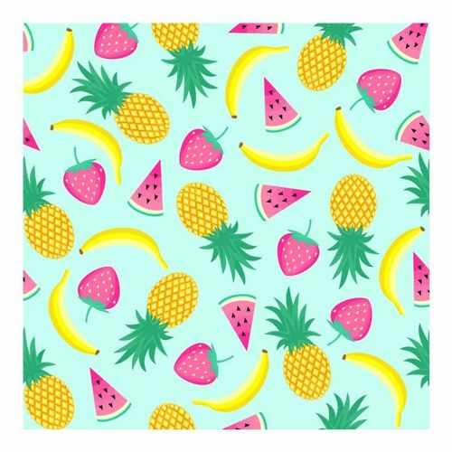 Paris Prix - Lot De 20 Serviettes En Papier "Fruit Cocktail" 33x33cm Bleu