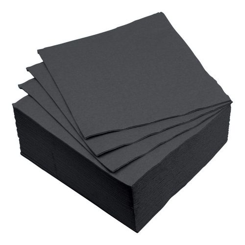 Paris Prix - Lot De 40 Serviettes En Papier "Cocktail" 38x38cm Noir