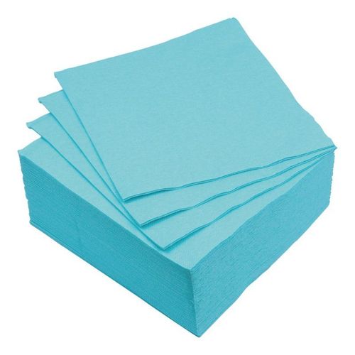 Paris Prix - Lot De 40 Serviettes En Papier "Cocktail" 38x38cm Bleu