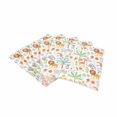 Paris Prix - Lot De 20 Serviettes En Papier "Explorateur" 33x33cm Multicolore