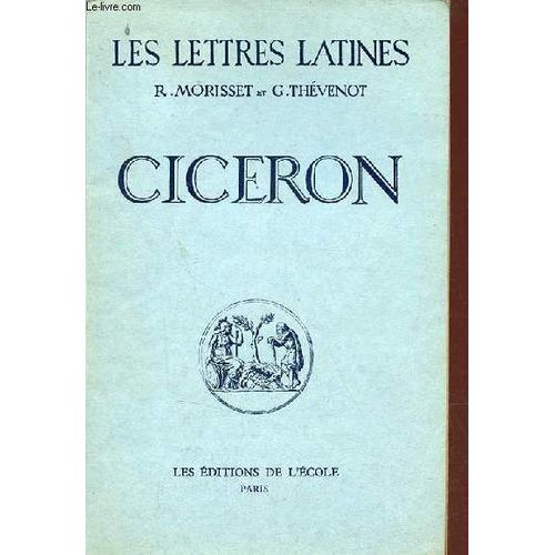 Cicéron (Chapitre X Des Lettres Latines) - N°369-Iii - 2e Édition.