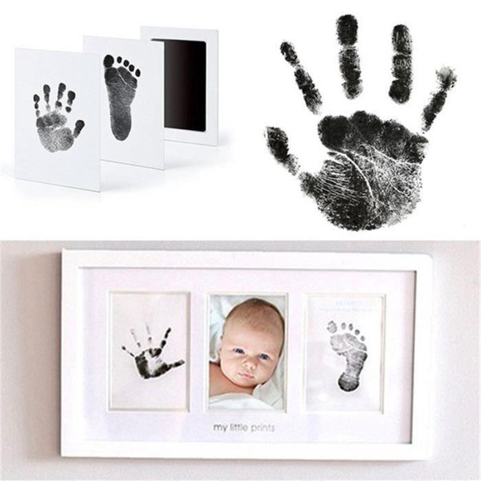 Generic cadres photo pour bébé avec empreintes de mains et pieds en plâtre  + lettres et chiffres à prix pas cher