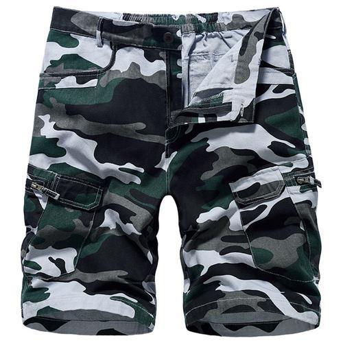 Bermuda Hommes De Cargo À Imprimé Camouflage Fit Grande Vêtements Masculin Wx221