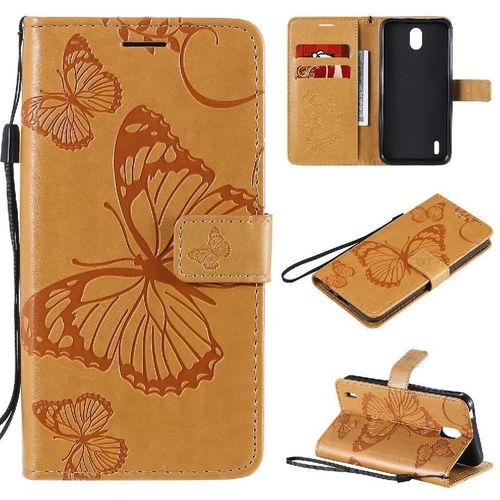 Flip Étui Pour Nokia 1.3 Cuir Pu Couverture Magnétique Avec Support De Fente Pour Carte Couverture Antichoc Flip Kickband - Le Brun
