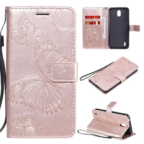 Flip Étui Pour Nokia 1.3 Cuir Pu Couverture Magnétique Avec Support De Fente Pour Carte Couverture Antichoc Flip Kickband - Couleur Rose