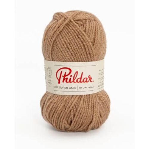 Pelote De Laine À Tricoter Super Baby - 25gr - Phildar - Certifié Oeko-Tex Viennois Marron
