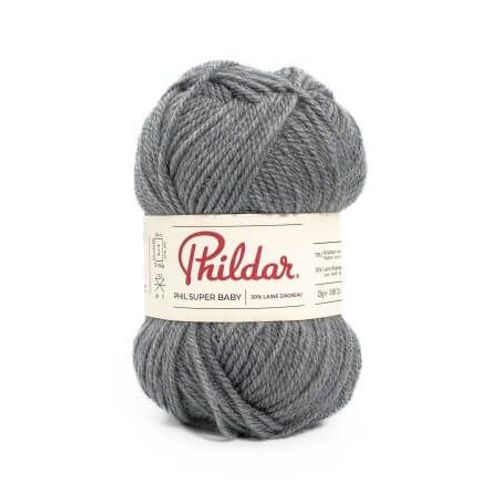 Pelote De Laine À Tricoter Super Baby - 25gr - Phildar - Certifié Oeko-Tex Gris Chiné Moyen