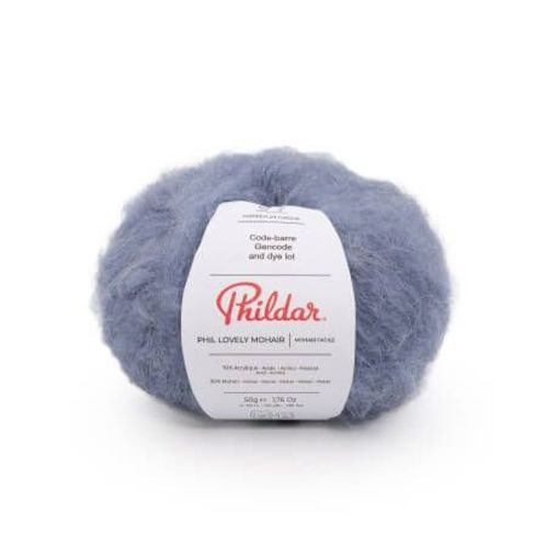 Pelote De Mohair À Tricoter Phil Lovely Mohair - Phildar Denim Bleu