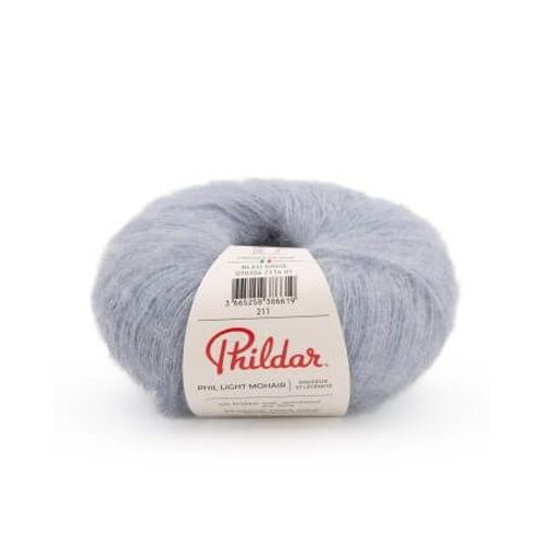 Pelote De Laine Et Mohair À Tricoter Phil Light Mohair - 25gr - Phildar Bleu Grise