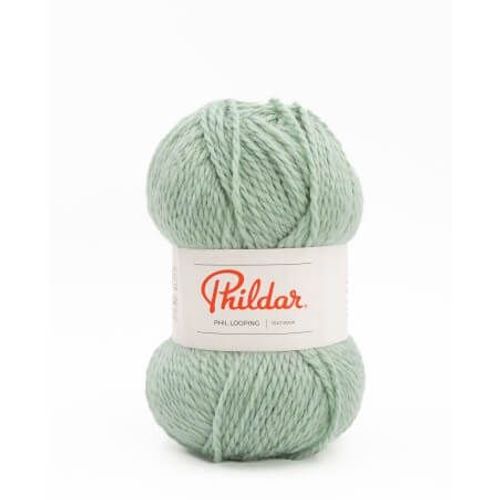 Pelote De Laine À Tricoter Phil Looping - 100 Gr - Phildar - Certifié Oeko-Tex Opaline Vert