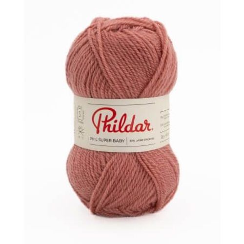 Pelote De Laine À Tricoter Super Baby - 25gr - Phildar - Certifié Oeko-Tex Rosewood Rose