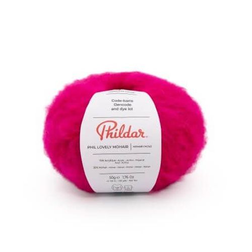 Pelote De Mohair À Tricoter Phil Lovely Mohair - Phildar Magenta Rose