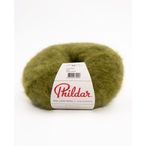 Pelote De Laine Mérino À Tricoter Phil Love Wool - Phildar Vert Olive