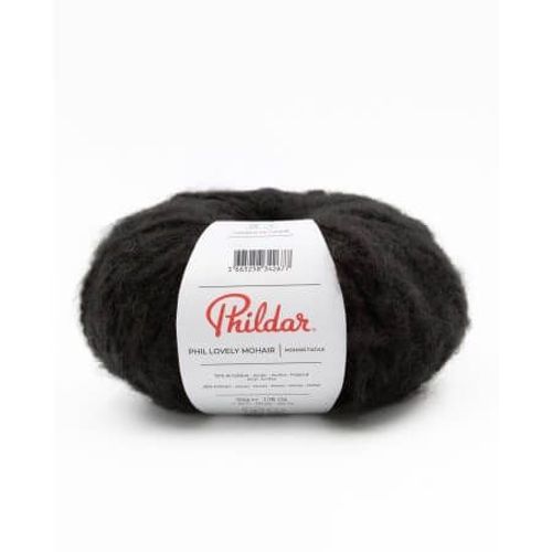Pelote De Mohair À Tricoter Phil Lovely Mohair - Phildar Noir