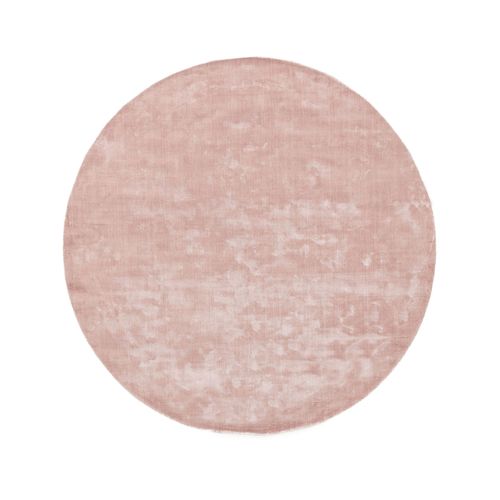 Benuta Essentials Tapis En Viscose Rond Nela Rose Diamètre 120 Cm Rond