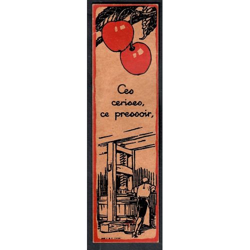 Marque Page Ancien "Cherry Rocher"