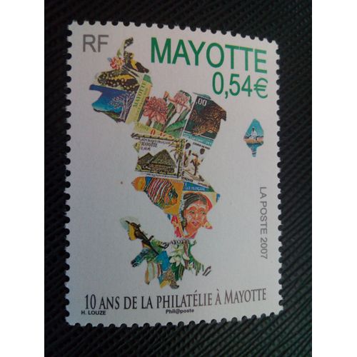 Timbre France /Mayotte Yt 194 10 Ans De Philatélie À Mayotte 2007 ( 070305 )