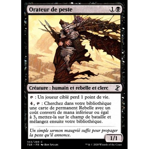 Orateur De Peste - Mtg - Spirale Temporelle Remastered - C - 103/289