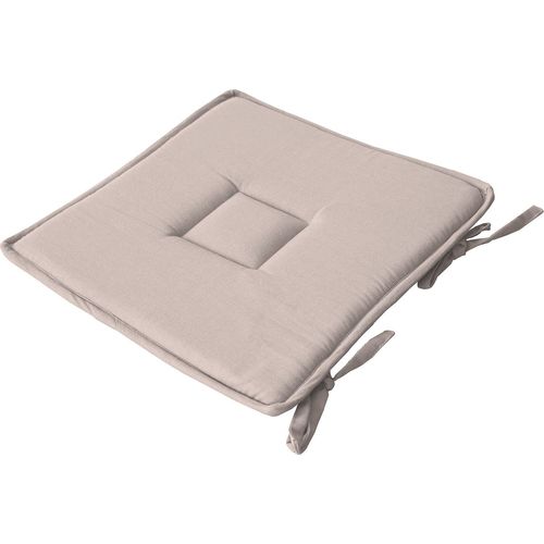 Galette De Chaise Uni Effet Bachette - 40 X 40 Cm - Taupe