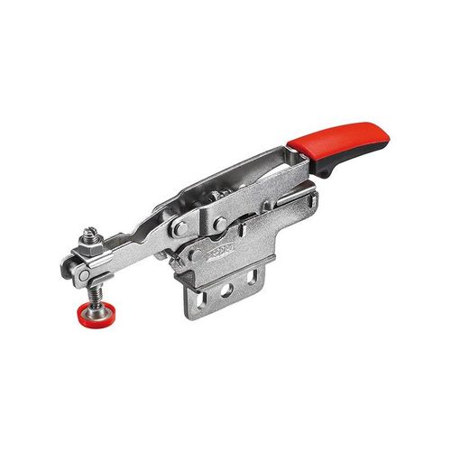 Dispositif de serrage à grenouillère horizontal avec bras ouvert et base verticale 35mm Bessey