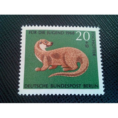 Timbre Allemagne Yt 292 Loutre Eurasienne (Lutra Lutra) 1968 ( 080305 Berlin )