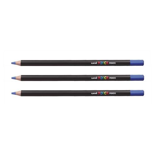Posca Lot De 3 Crayons De Couleur Posca Pencil Kpe200 Bprs Bleu Prusse