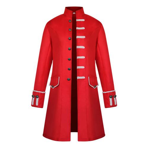 manteau redingote rouge