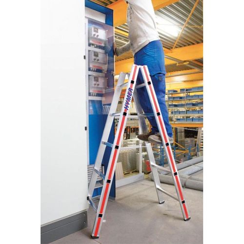 Escabeau 2x8 barreaux AH 3,05m