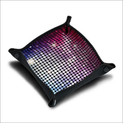 Piste De Dés Disco 21x21 Cm - Plateau À Dés Pliable - Immersion Haute Qualité Pour Jeu De Societe