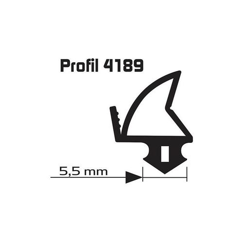 Joint de feuillure d'ouvrant noir Profil 25m 4189 pour fen?tres et portes en plastique
