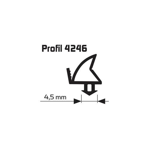 Joint de feuillure d'ouvrant noir Profil 25m 4246 pour fen?tres et portes en plastique