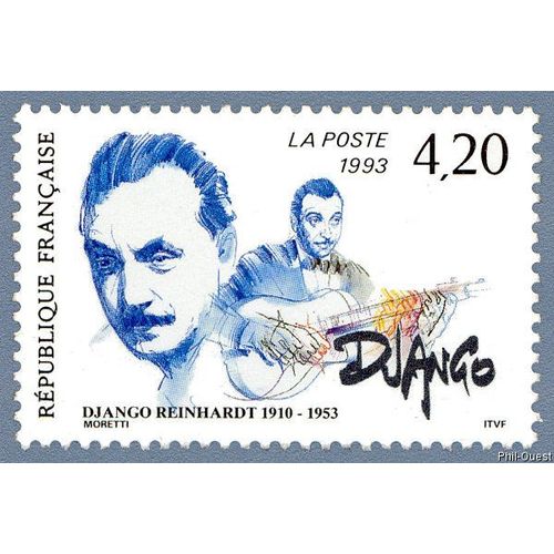 Timbre De 1993 Django Reinhardt 1910-1953