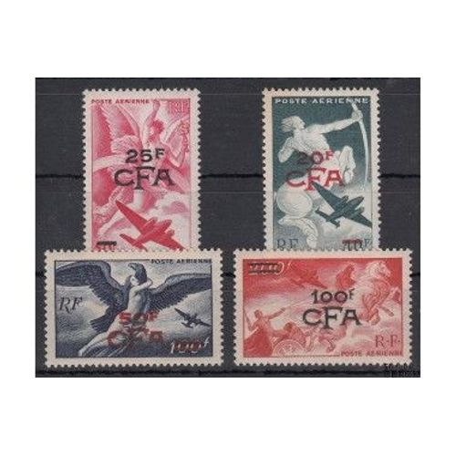 Série Mythologique Surcharge C F A Complète Année 1949 Poste Aérienne N° 45 46 47 48 Yvert Et Tellier Luxe