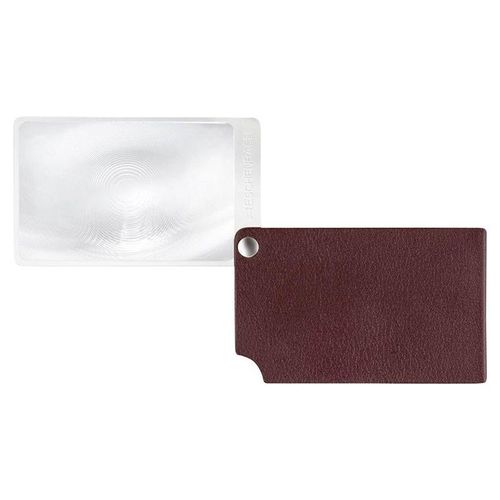 Loupe carte rouge viso POCKET 2,5x cuir ESCHENBACH