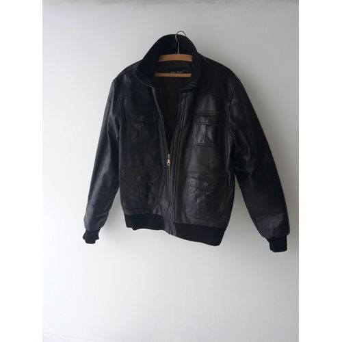 Rayo Classic Blouson Cuir Xl Noir Style Bombardier Aviateur Rock Biker Veste Peau Jacket Homme