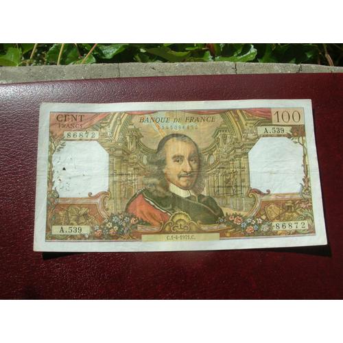 Billet De 100 Franc Corneille A539 Du 1-4-1971