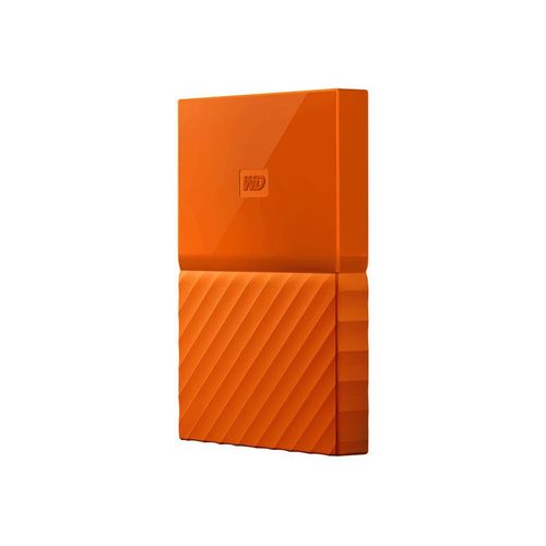 WD My Passport WDBYFT0030BOR - Disque dur - chiffré - 3 To - externe (portable) - USB 3.0 - AES 256 bits - orange