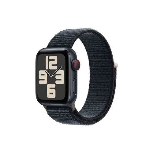 Apple Watch Se (Gps + Cellular) - 2e Génération - 40 Mm - Aluminium Minuit - Montre Connectée Avec Bracelet Sport - Textile - Minuit - Taille Du Poignet : 130-200 Mm - 32 Go - Wi-Fi, Lte...