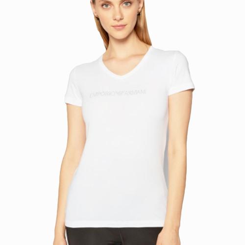 T Shirt Emporio Armani Star Logo Femme Blanc