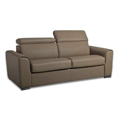 Canapé Convertible Express Imola Matelas 18cm Couchage 140 Cm Polyuréthane Taupe