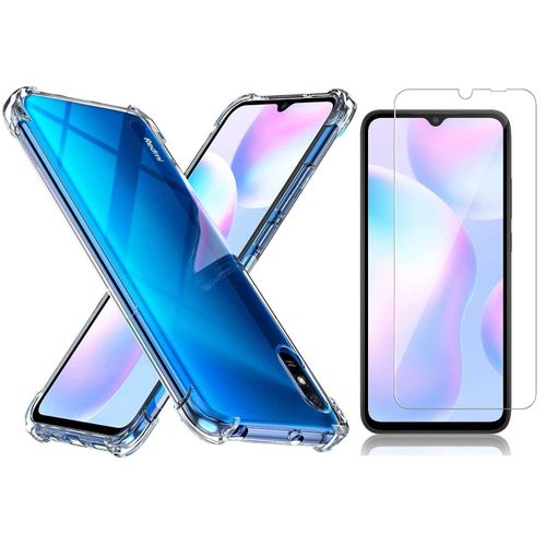 Coque Silicone Tpu Transparente Angles Renforces + Verre Trempe Pour Xiaomi Redmi 9a Little Boutik®