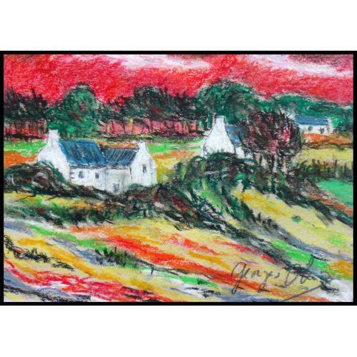 Paysage Breton N ° 1 - Pastel Original