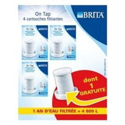BRITA Pack 4 cartouches pour filtre sur robinet ON TAP