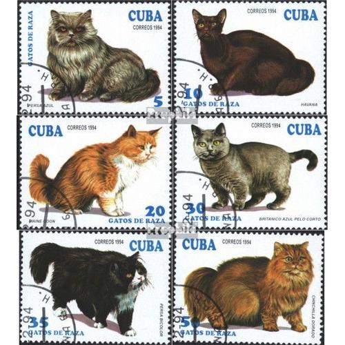 Cuba 3730-3735 Oblitéré 1994 Chats De Races