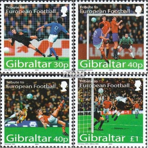 Gibraltar 1083-1086 (Édition Complète) Neuf 2004 Football Em