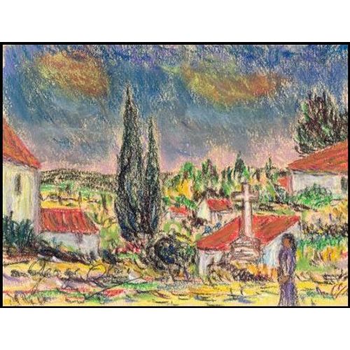 La Croix Blanche - Pastel Original